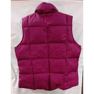 Lands' End Girls Purple Puffer Vest L 14-16 Button Closure Winter Casual